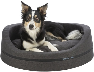 Hundebett für Mittelgroße Hunde Trixie Korb Citystle Oval Home Edition Dunkelgrau